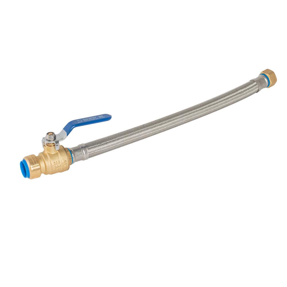 Eastman SteelFlex 18 in. x 3/4 in. FIP Swivel x 3/4 in. PushFit Ball