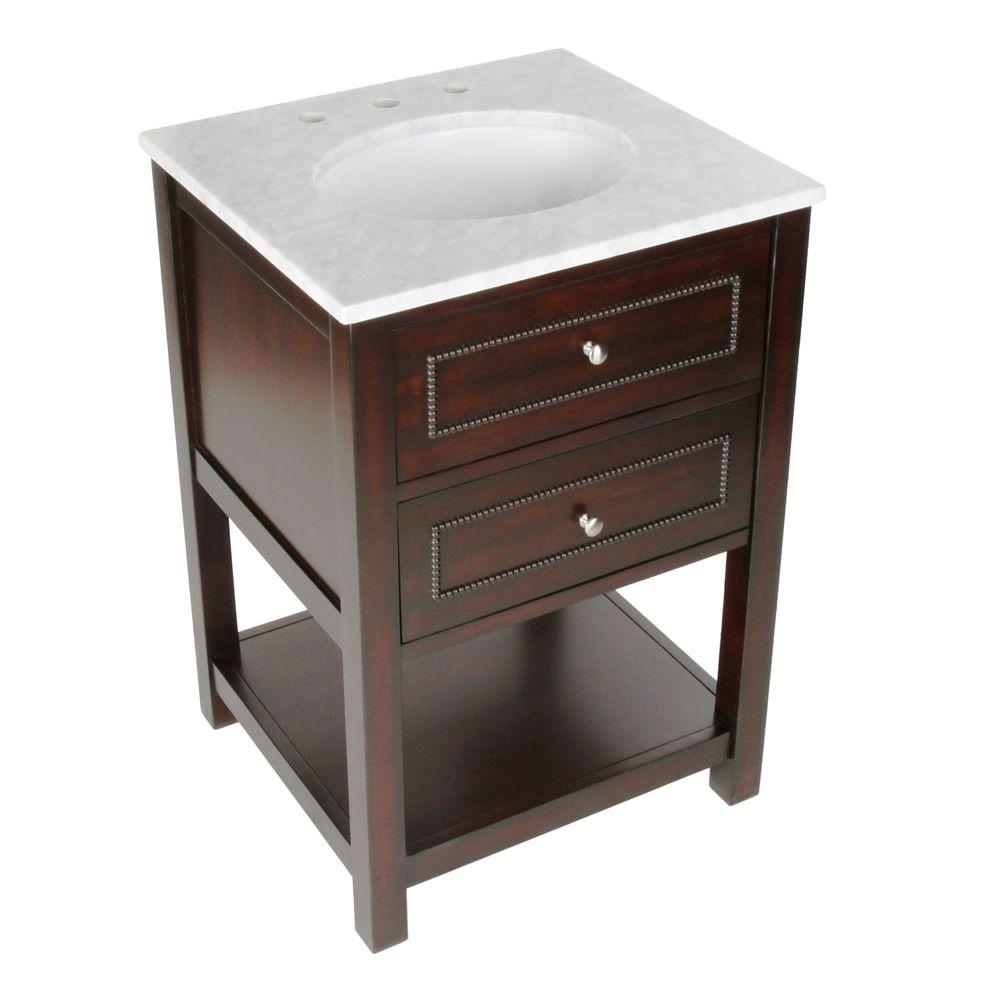 UPC 897922001402 product image for Pegasus Mdsn 24 in.W Bath Vanity with Marble Single Basin Vanity Top in White wi | upcitemdb.com