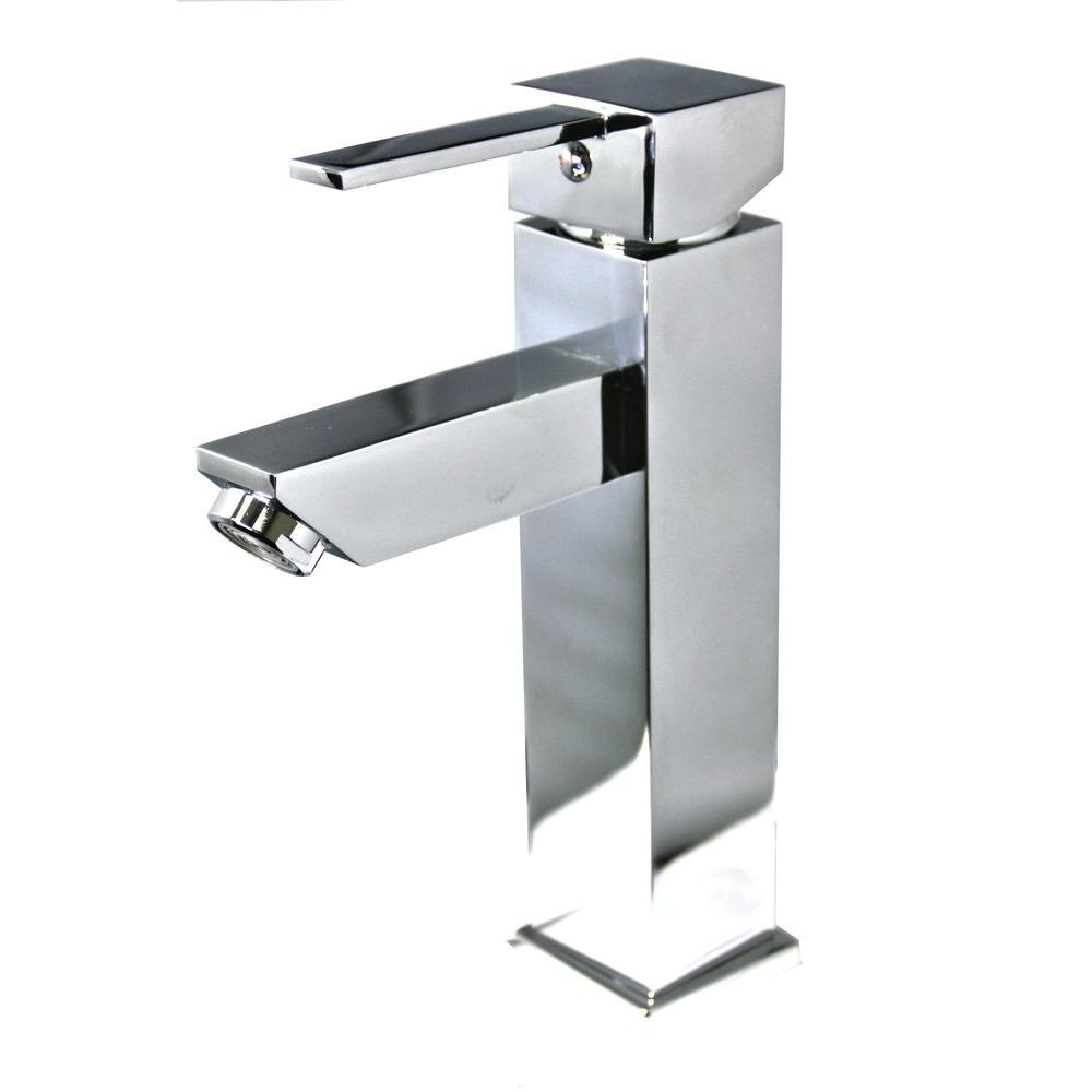 Chrome Ings Lever Single Handle Bathroom Sink Faucets Single Hole 1 Handle Square Bathroom Faucet In Polished Chrome