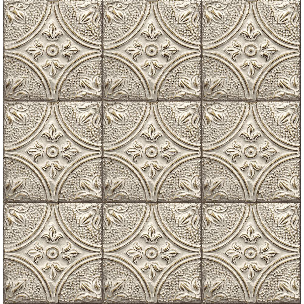 Brewster 8 In X 10 In Brasserie White Tin Ceiling Tile