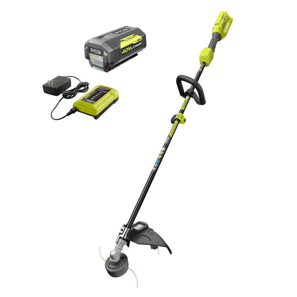 40-Volt Lithium-Ion Cordless Attachment Capable String Trimmer with 4.0 Ah Battery and Charger Included