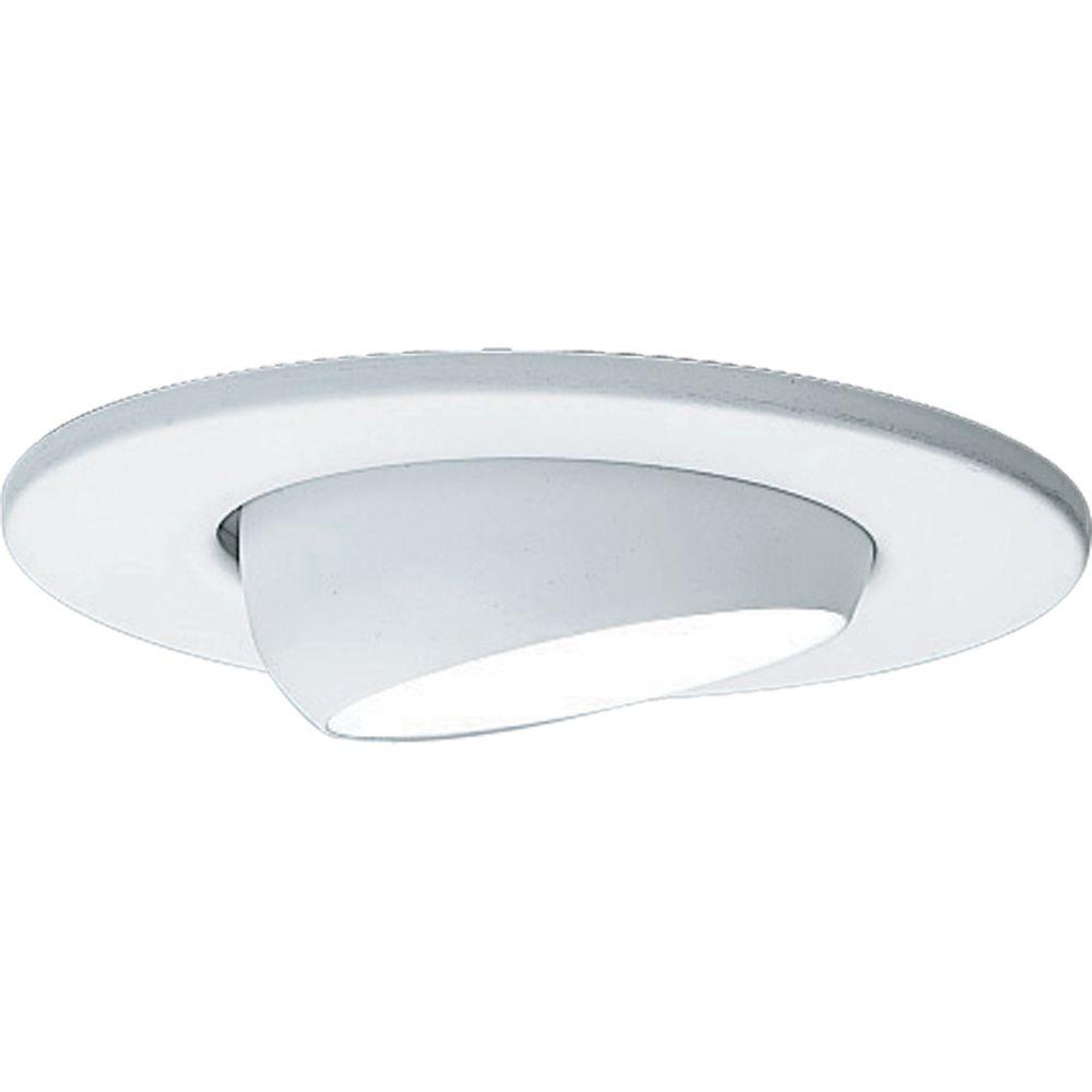 Progress Lighting Recessed The Home Depot 4 In White Recessed Eyeball Trim