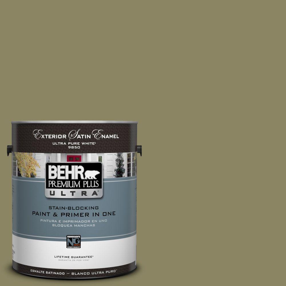 BEHR Premium Plus Ultra 1Gal. UL20019 Oregano Spice Satin Enamel