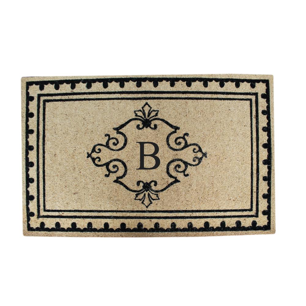 A1HC Artistic Border 30 in. x 48 in. Monogrammed B Anti Shred Treated ...