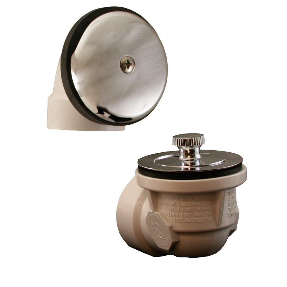 JONES STEPHENS Lift & Turn Sch. 40 PVC 1Hole Bath Waste and Overflow