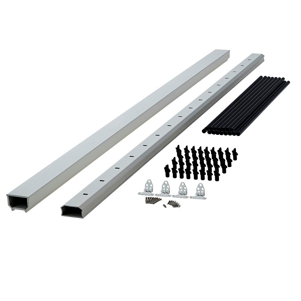 Fiberon Horizon 8 ft. x 3.5 ft. White Capped Composite Stair Rail