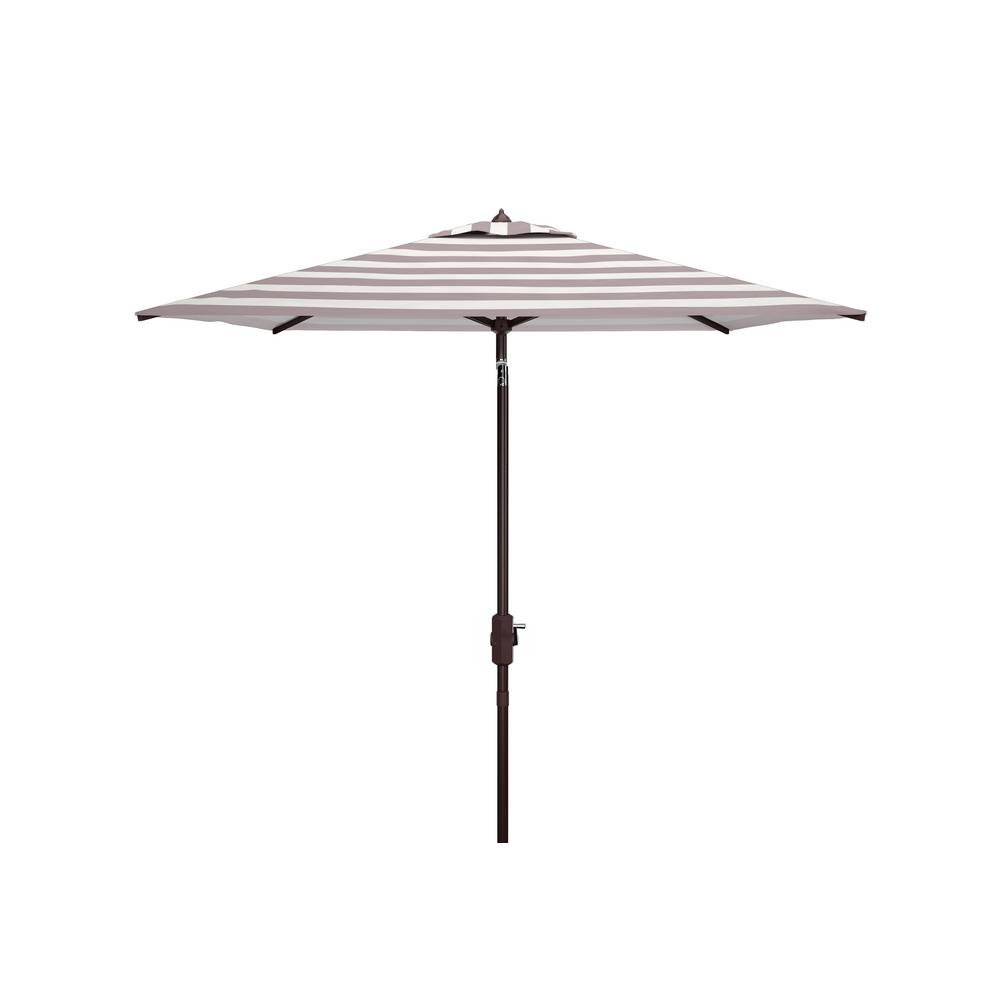 Safavieh Iris 10 Ft Market Tilt Patio Umbrella In Gray White Pat8304d The Home Depot