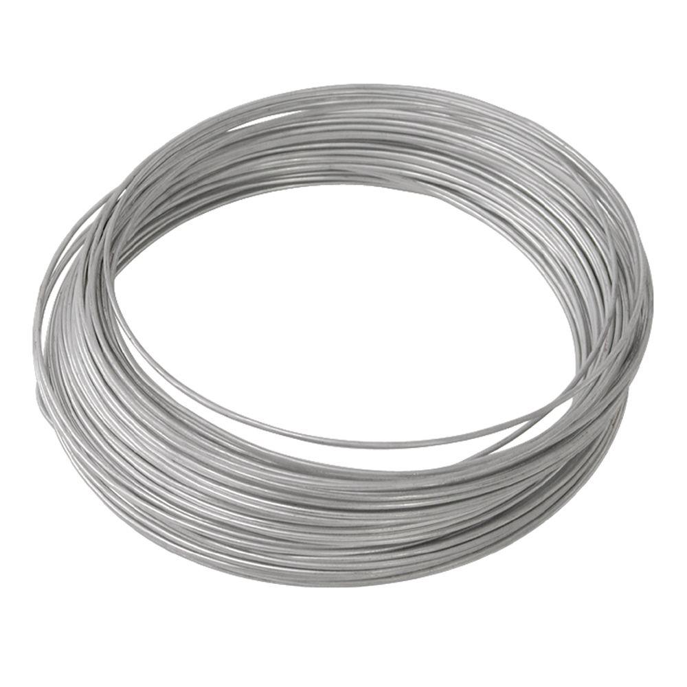 Everbilt 1/4 in. x 100 ft. Galvanized Uncoated Wire Rope-803132 ...