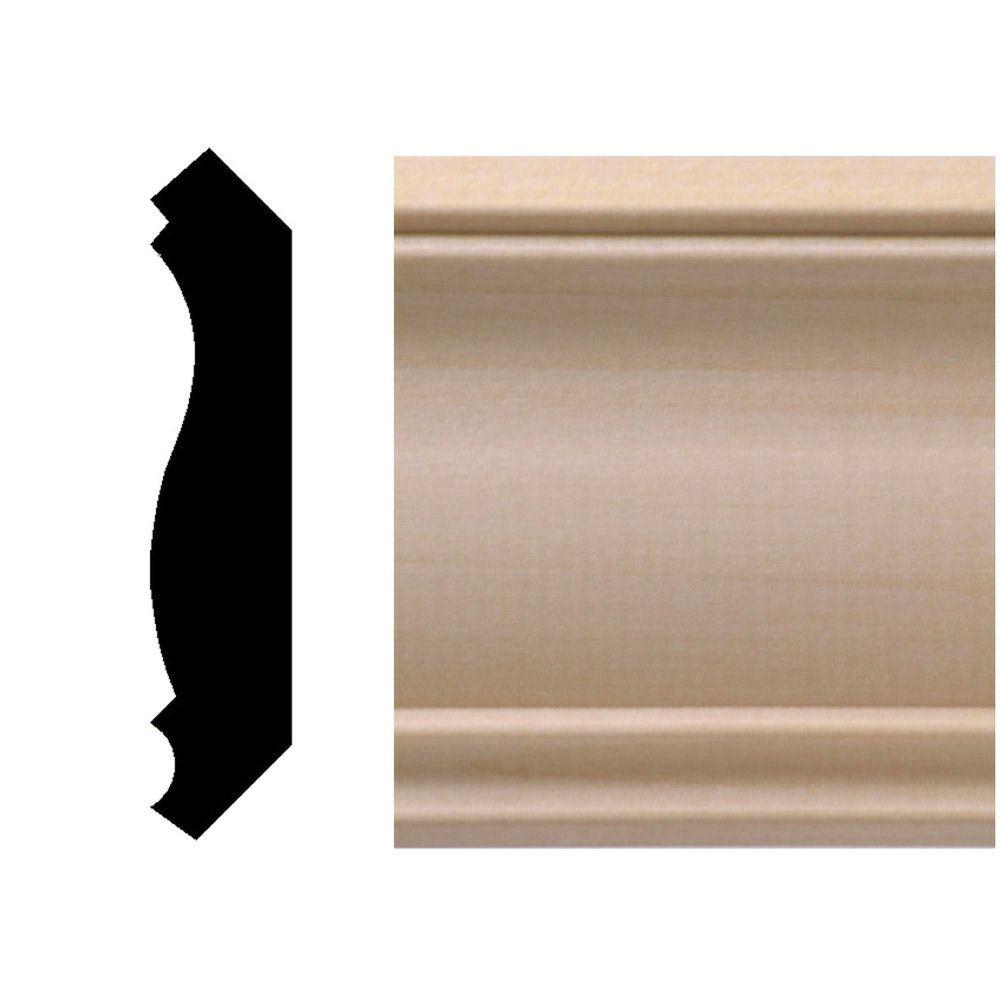 House of Fara 29/64 in. x 21/4 in. x 96 in. Hardwood Colonial Crown