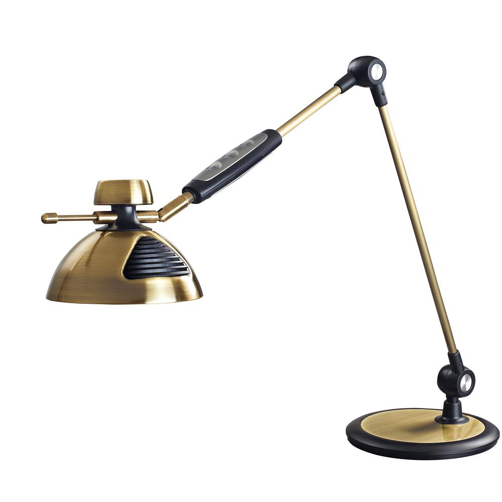 33 25 In Gold Led Desk Lamp With Wireless Wave And Color Gold Led Desk Lamp With Wireless Wave And Color Temperature Control