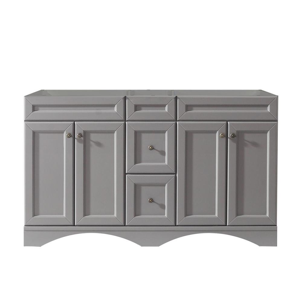 5961 in. Gray Double Sink Vanities without Tops Bathroom