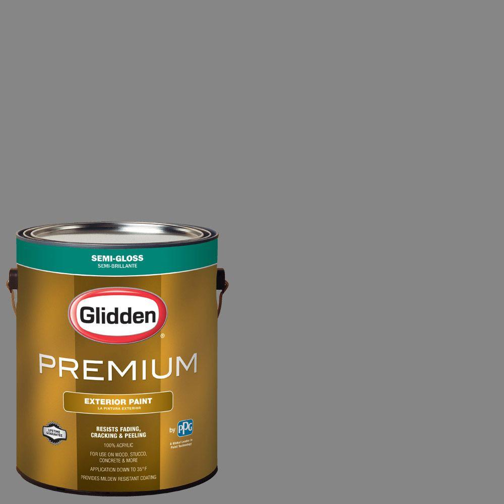 Glidden Premium 1gal. HDGCN64U Seal Grey SemiGloss Latex Exterior
