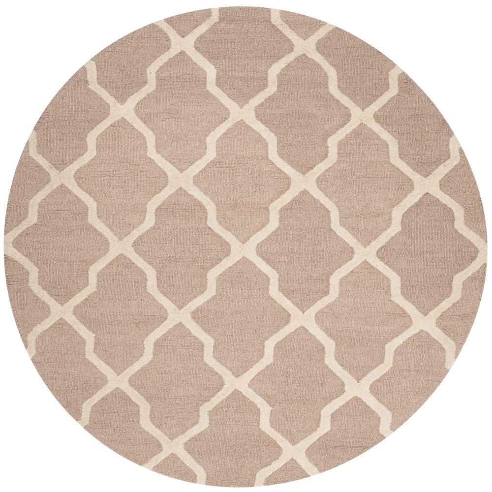 Safavieh Cambridge Beige/Ivory 10 ft. x 10 ft. Round Area RugCAM121J