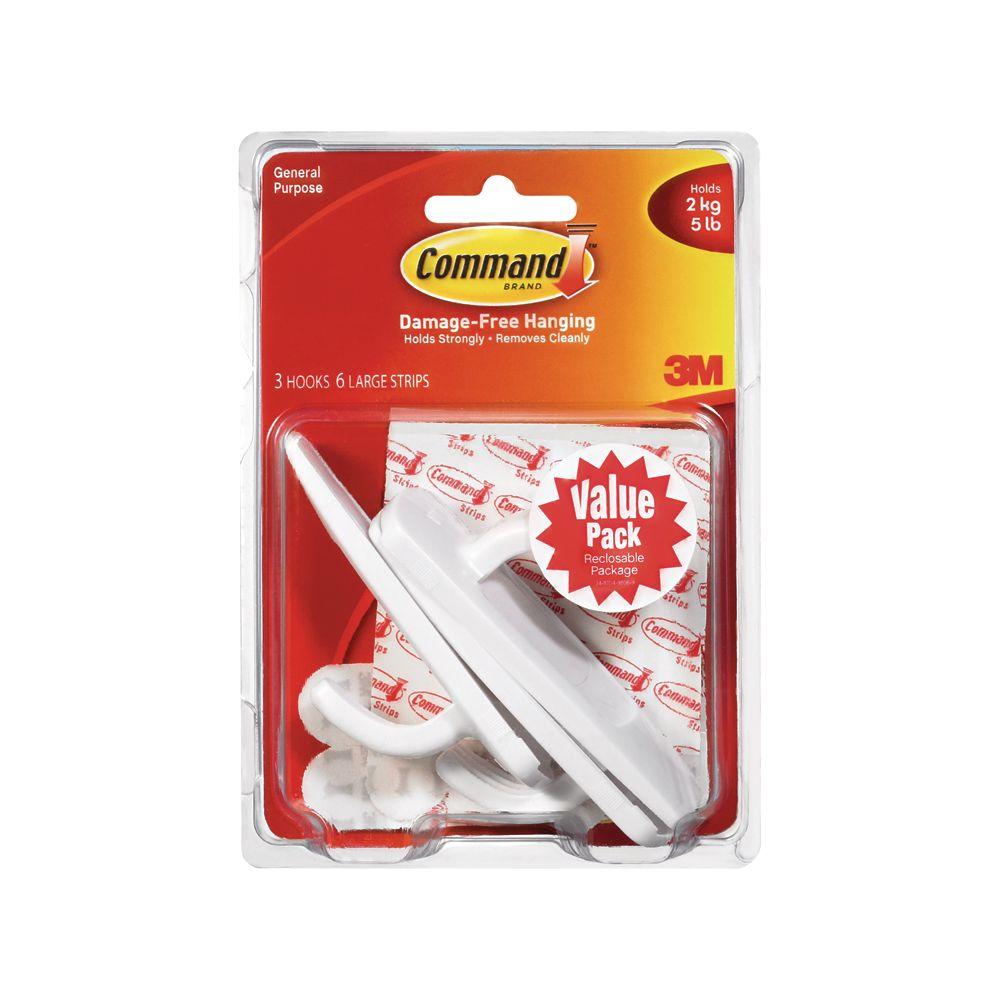 Command Medium Black Designer Hook 6 Piece Per Pack 17081blk Es Command Medium Black Designer Hook 6 Piece Per Pack