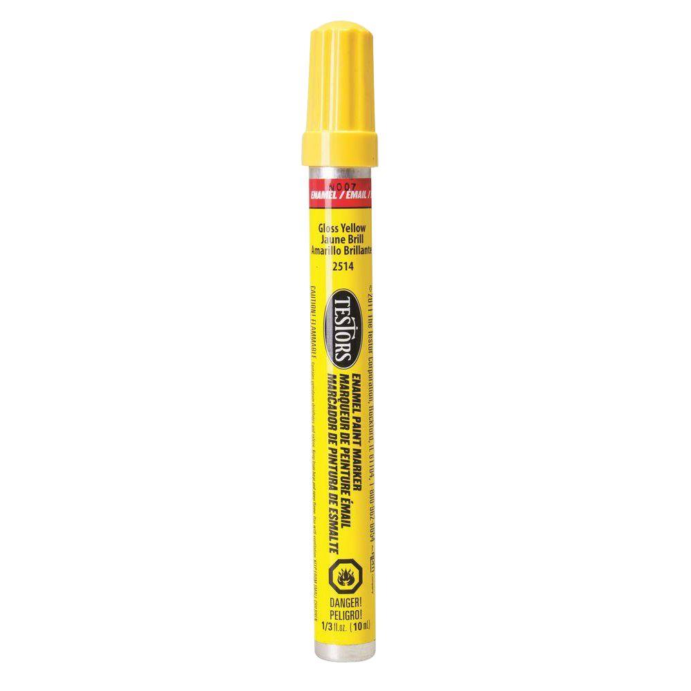 Testors Gloss Yellow Enamel Paint Marker (6Pack)2514C The Home Depot