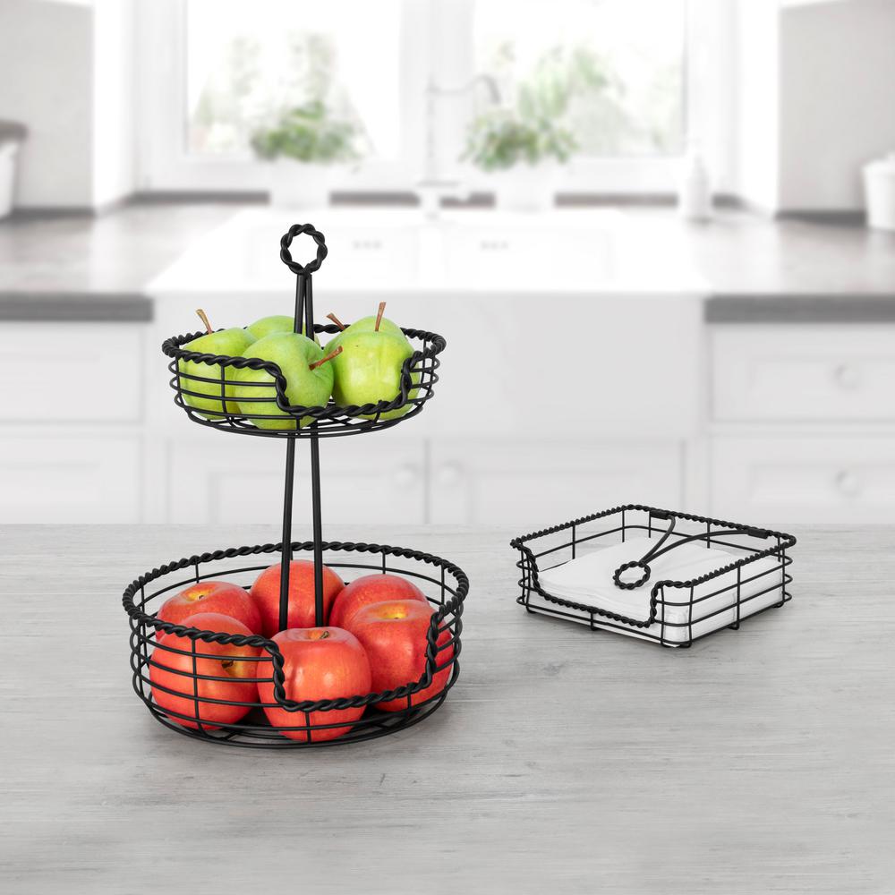 tiered fruit baskets for kitchen