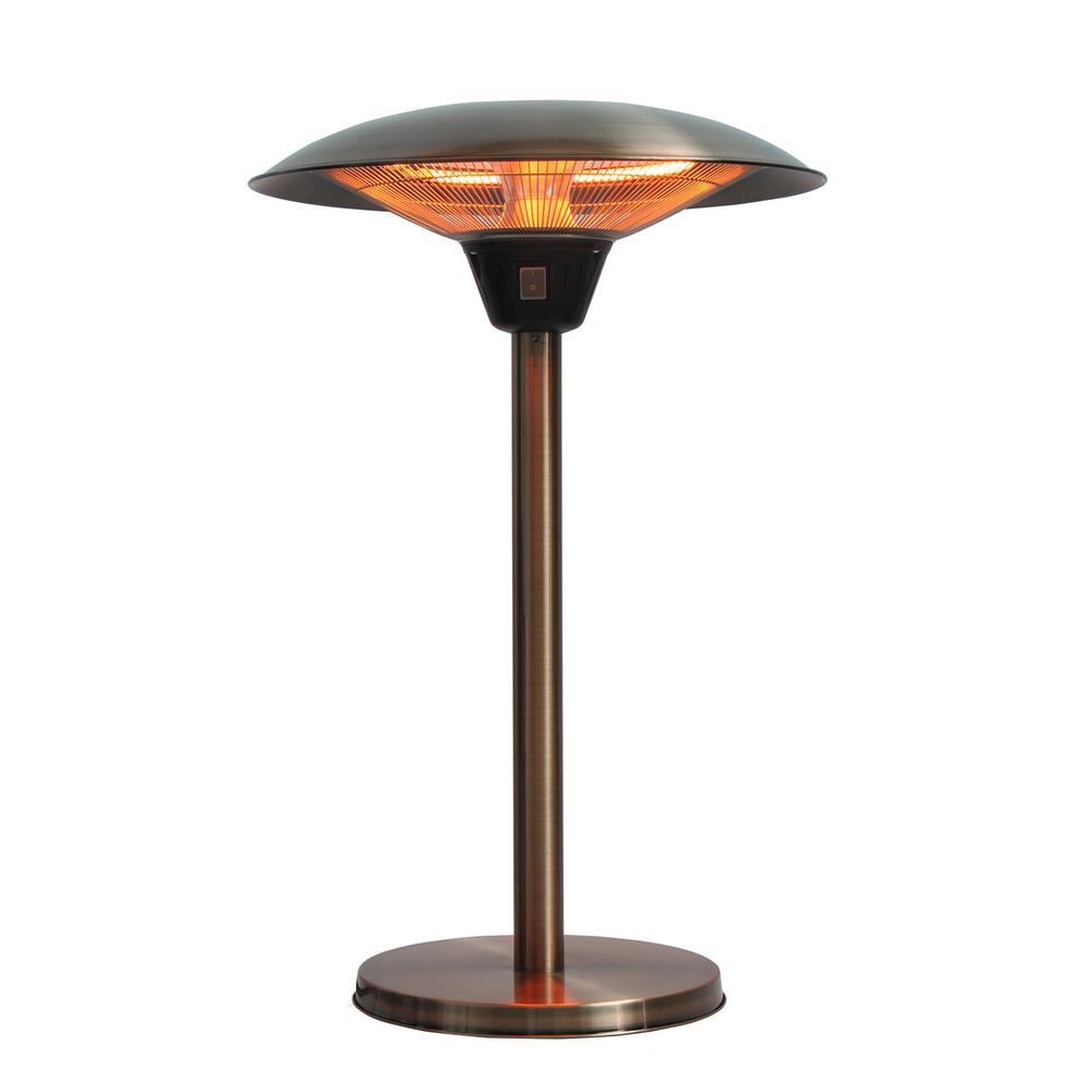Fire Sense Cimarron 1 500 Watt Brushed Copper Colored Table Top Halogen Patio Heater Fire Sense Cimarron 1 500 Watt Brushed Copper Colored Table Top Halogen Patio Heater