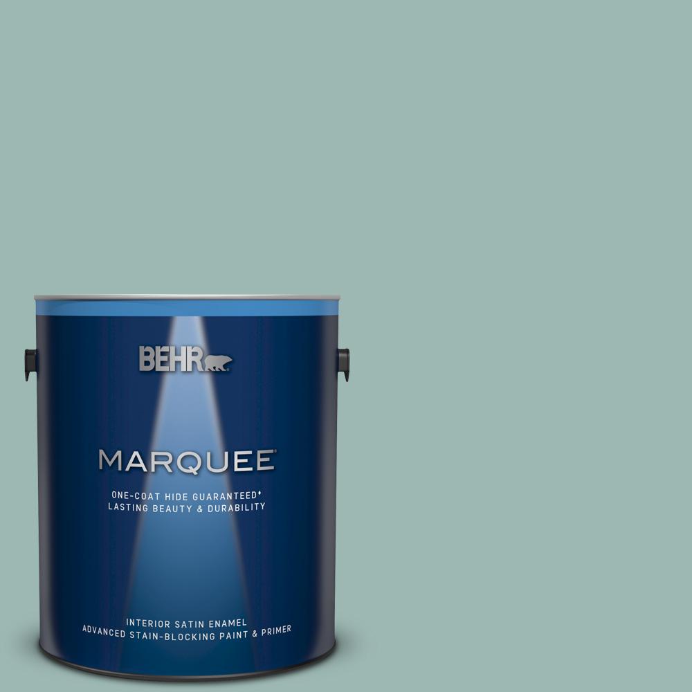 BEHR MARQUEE 1 gal. PPU1208 Opal Silk OneCoat Hide Satin Enamel