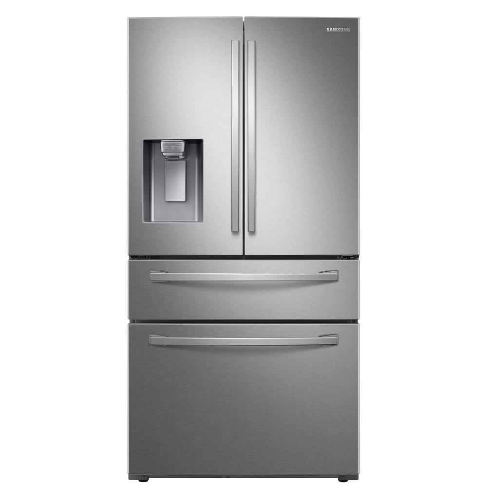 Samsung 28 Cu Ft 4 Door French Door Refrigerator In Fingerprint Resistant Stainless Steel