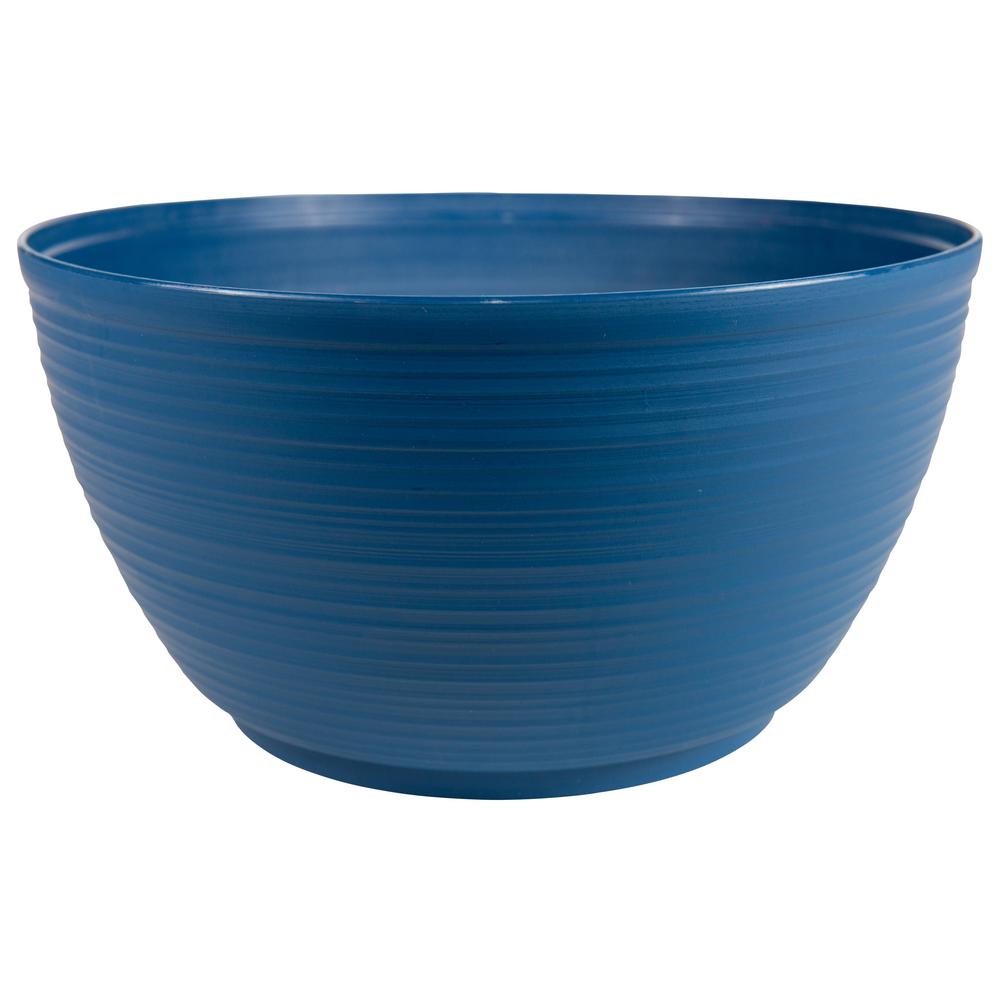 Coastal Blue Large Plant Pots Planters The Home Depot 15 X 7 75 Deep Sea Dura Cotta Plastic Plant Bowl Planter