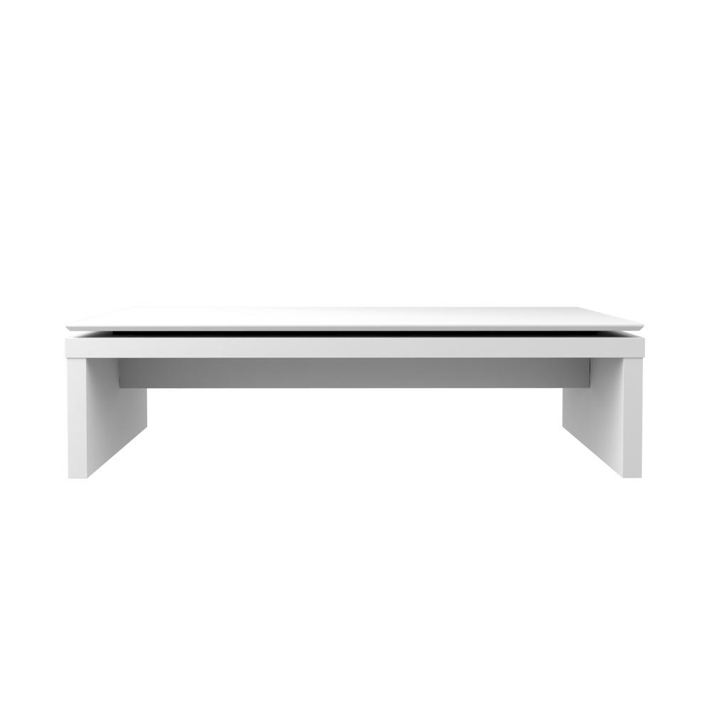 Manhattan Comfort Lincoln White Glosaple Cream Rectangle Manhattan Comfort Lincoln White Glosaple Cream Rectangle Coffee Table