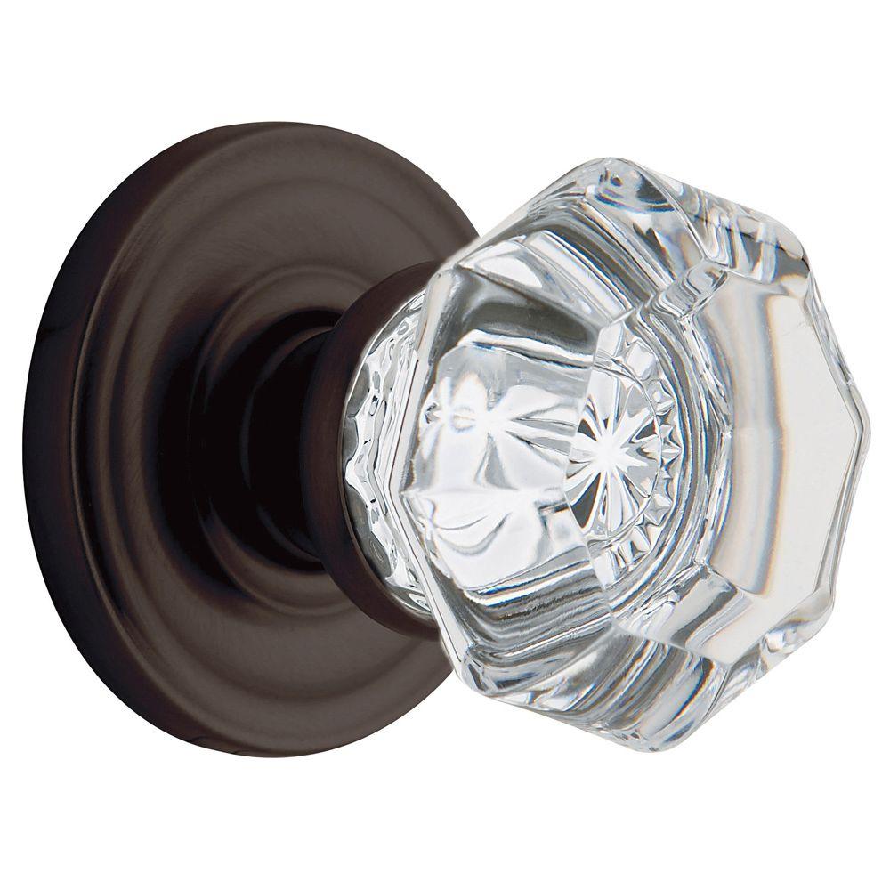 Baldwin Filmore Venetian Bronze Half Dummy Crystal Door Knob 5080 112 Idm The Home Depot