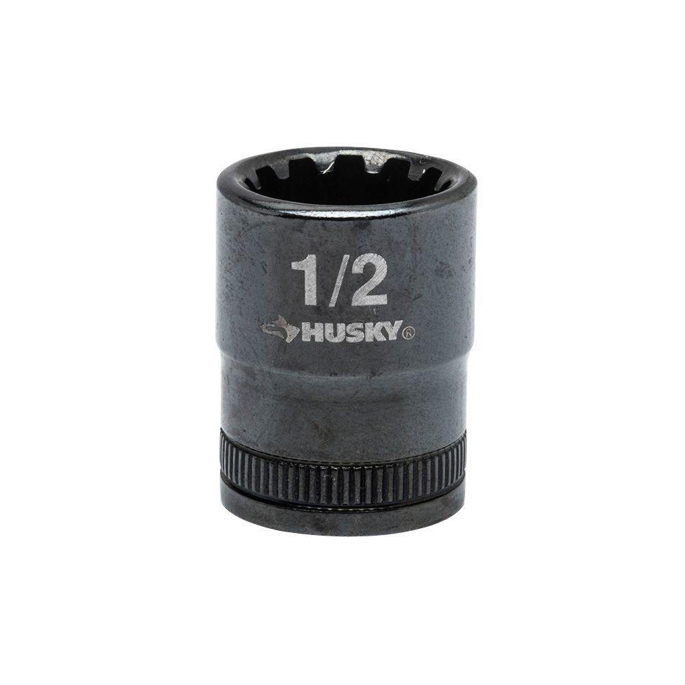 Husky 3/8 in. Drive 1/2 in. Knurl Grip Universal SocketH1003D12 The