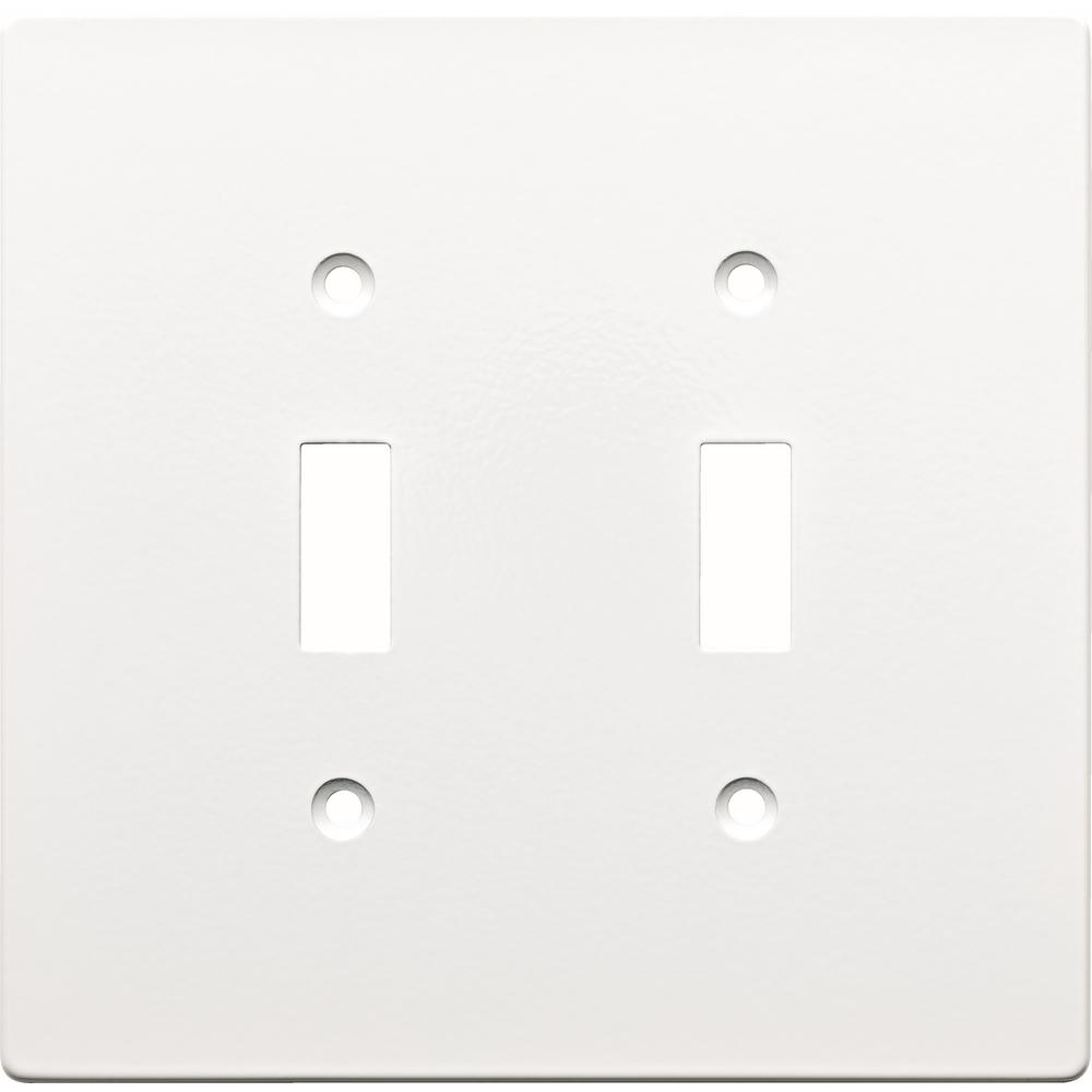 Hampton Bay White 2 Gang Toggle Wall Plate 1 Pack W32734 Pw U The Home Depot - Decorative Wall Switch Plates Home Depot Hampton Bay White 2 Gang Toggle Wall Plate 1 Pack W32734 Pw U The Home Depot - Decorative Wall Switch Plates Home Depot