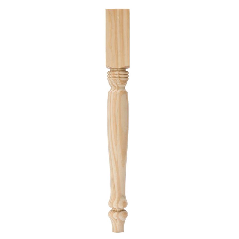 Waddell 211/4 in. Country Pine Table Leg2915 The Home Depot