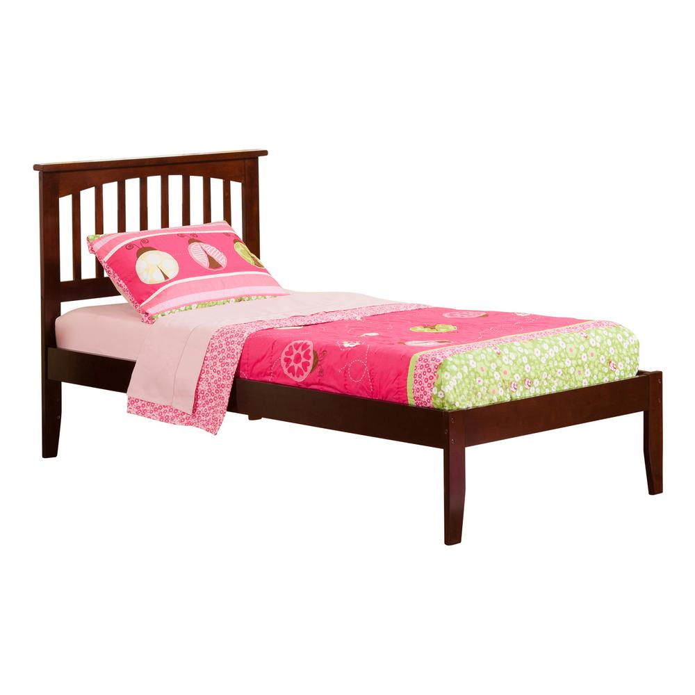 Atlantic Furniture Mission Walnut Twin Xl Platform Bed With Open Atlantic Furniture Mission Walnut Twin Xl Platform Bed With Open Foot Board