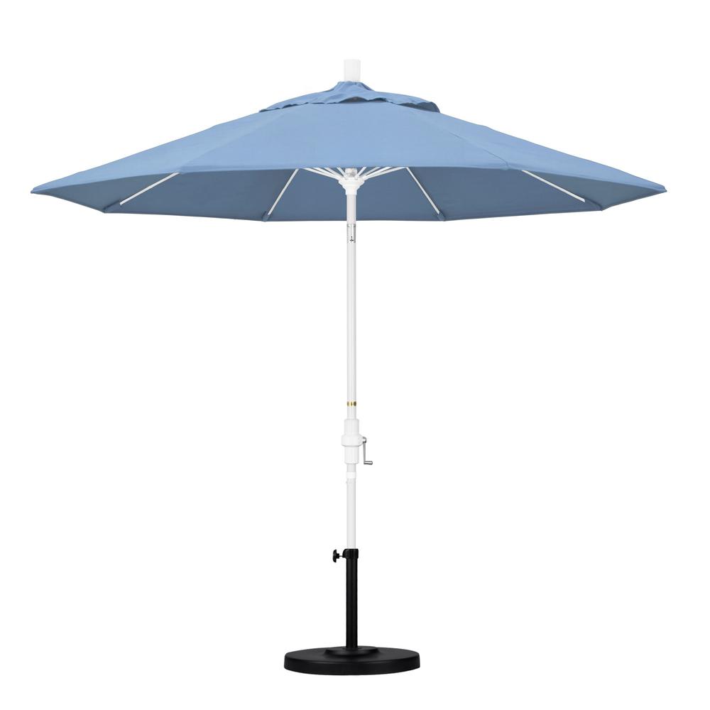 California Umbrella 9 ft. Matted White Aluminum Market ... on {keyword}