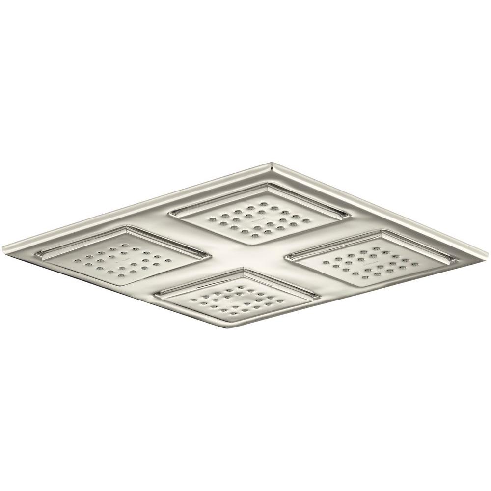 KOHLER WaterTile Rain 1Spray 9.9 in. Single Ceiling Mount Fixed Rain Shower Head in Polished