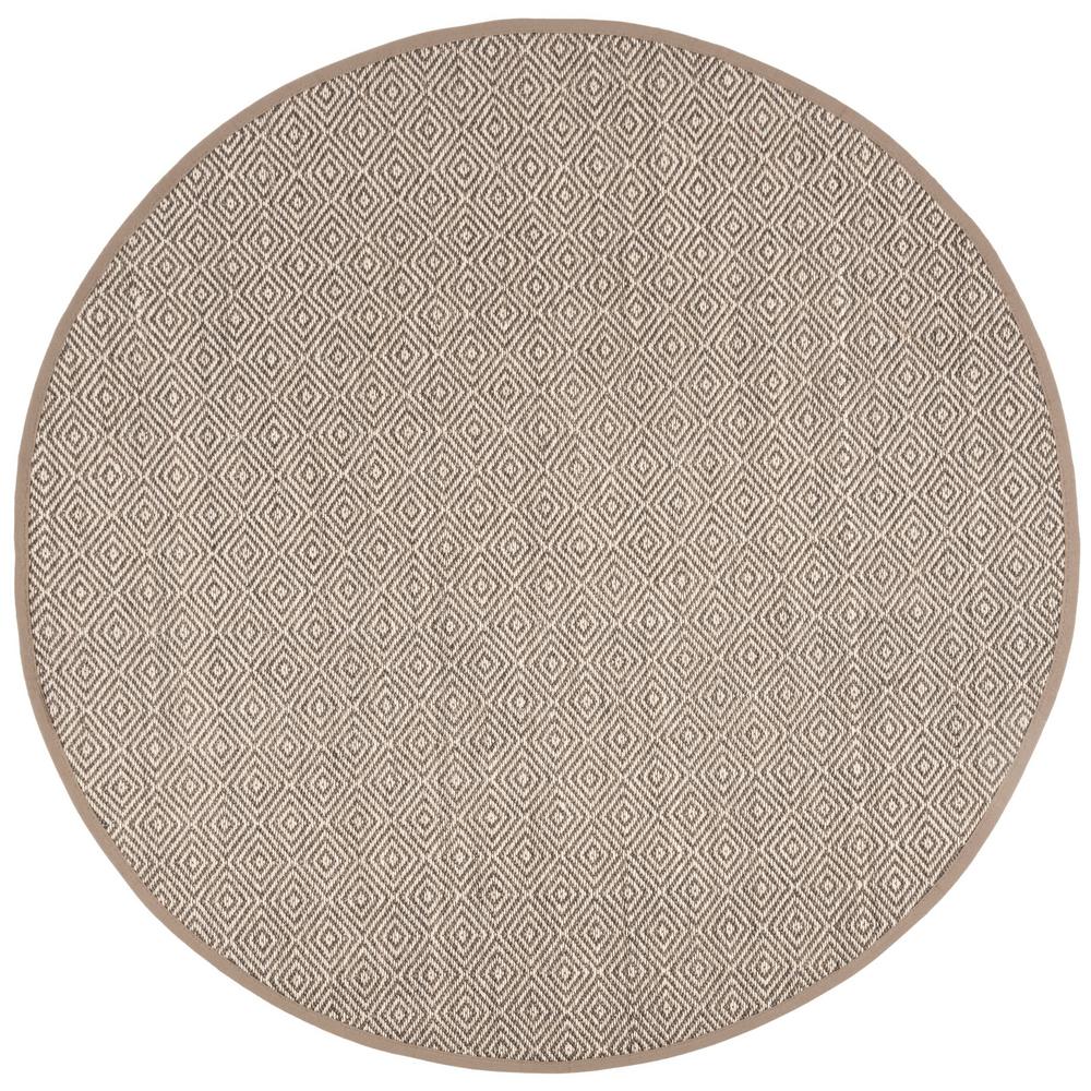 Safavieh Natural Fiber Beige/Taupe 6 ft. x 6 ft. Round Area RugNF151C