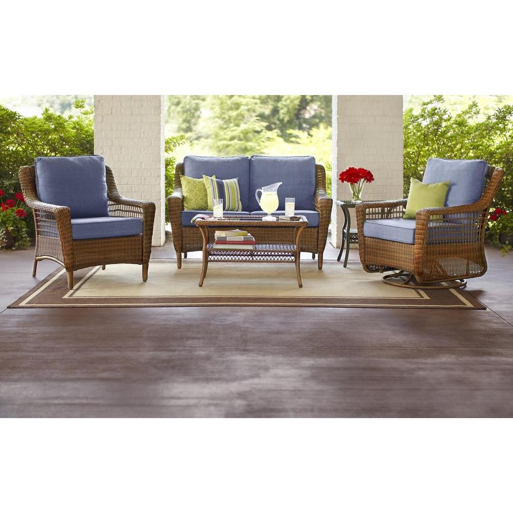 Patio Coffee Table Spring Haven Brown All Weather Wicker Outdoor Patio Coffee Table Spring Haven Brown All Weather Wicker Outdoor Steel Frame