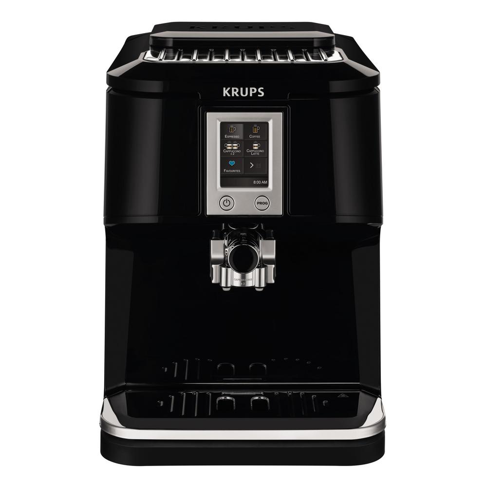 UPC 010942220688 product image for Krups 2-in-1 10-Cup Black Stainless Steel Espresso Machine and Cappuccino Maker, | upcitemdb.com