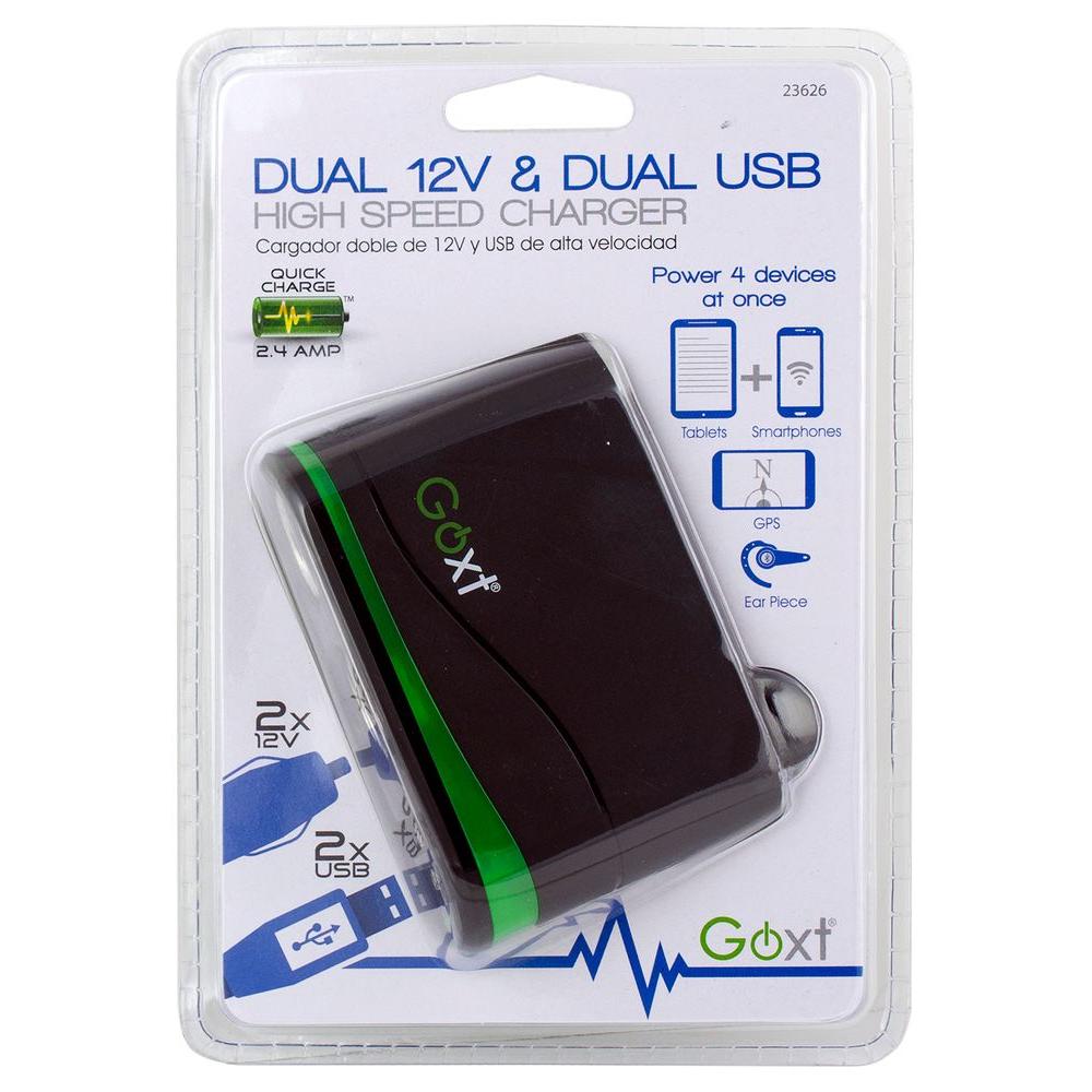 GoXt Dual 12 Volt and Dual USB Charger GoXt Dual 12 Volt and Dual USB Charger