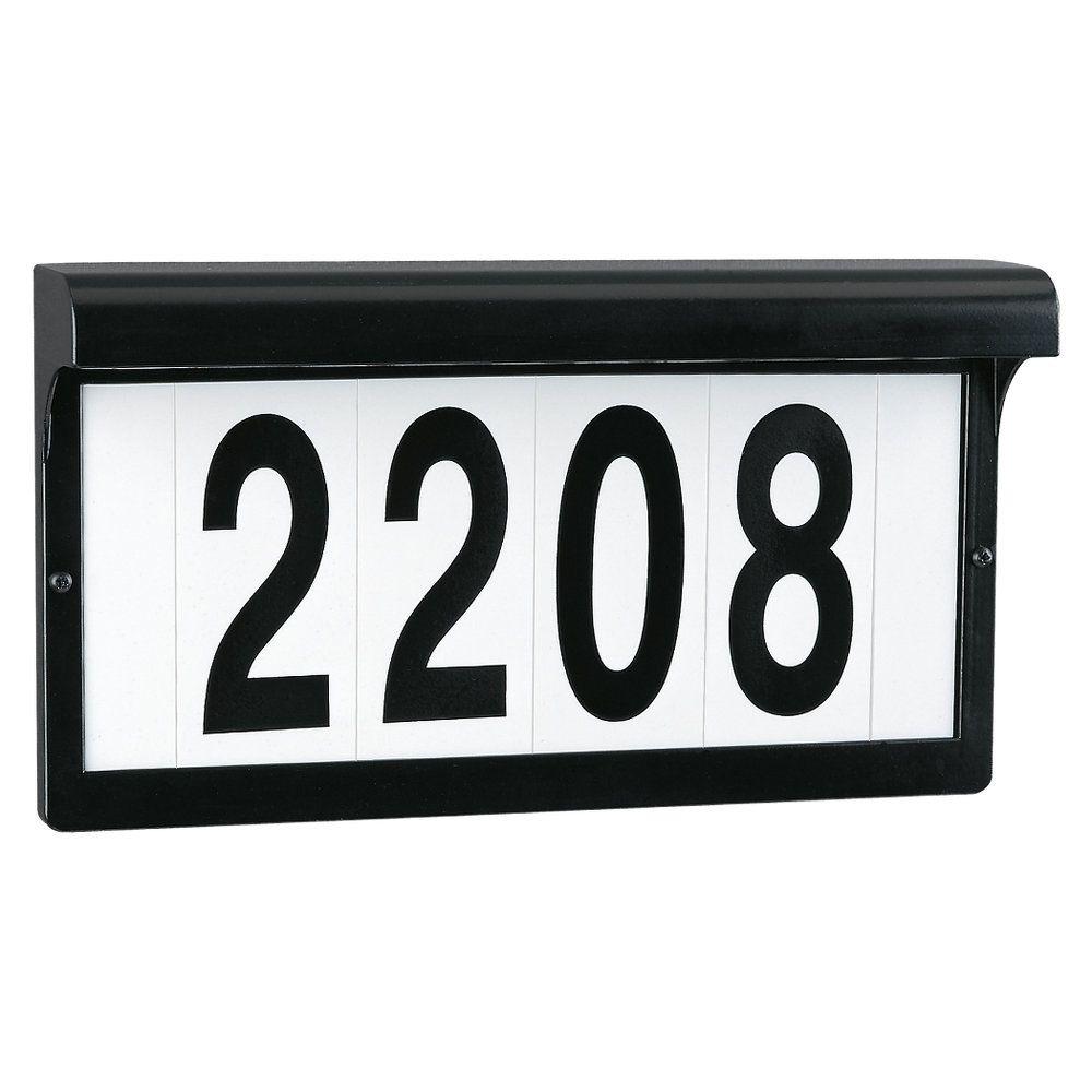 Sea Gull Lighting Black Powdercoat Aluminum Address Sign Light Sea Gull Lighting Black Powdercoat Aluminum Address Sign Light Fixture