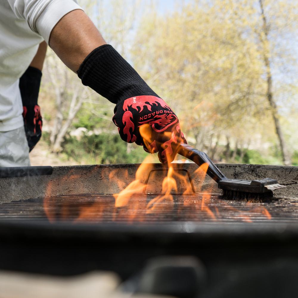 Bbq Dragon Extreme Heat Resistance Bbq Gloves Bbqd240 The Home Depot