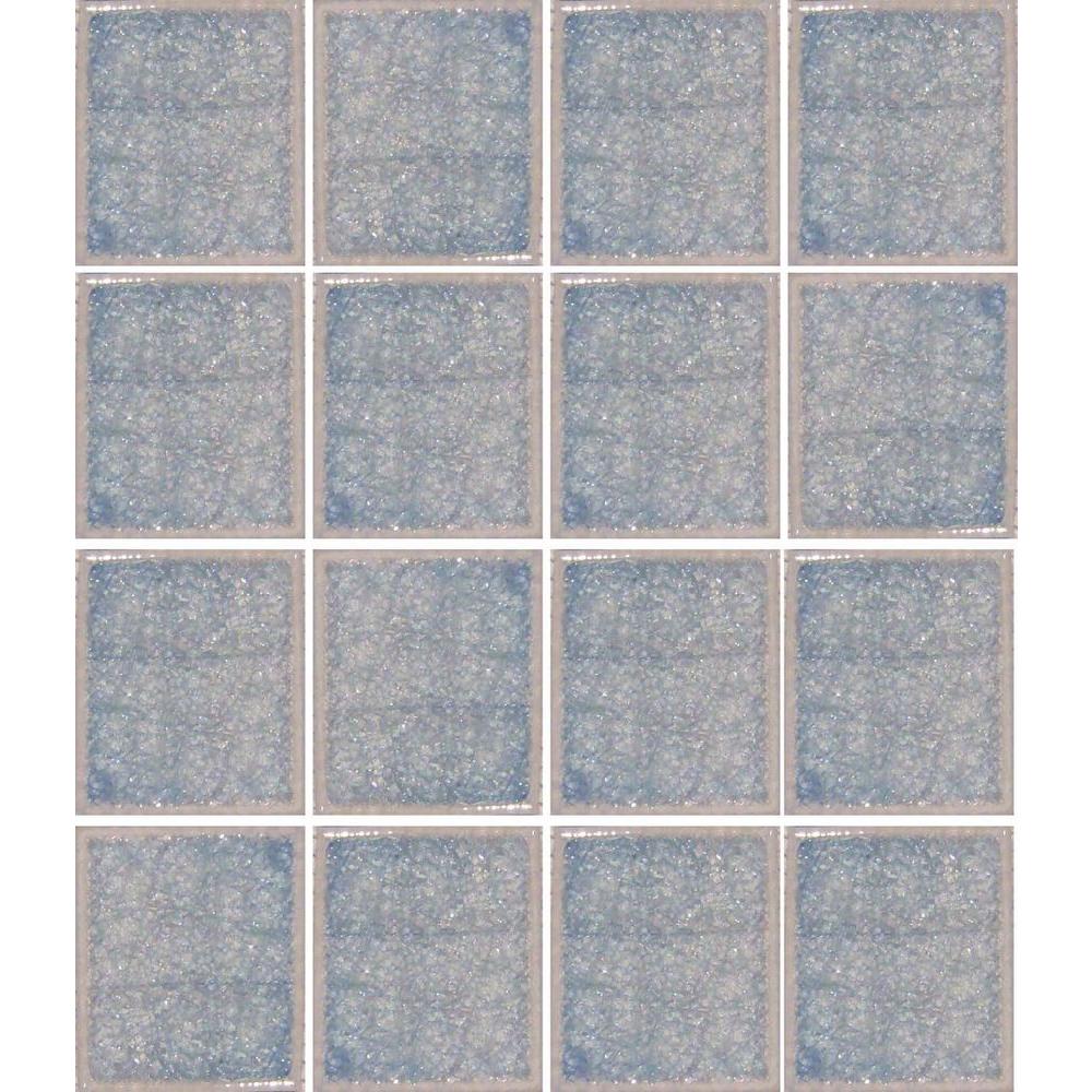 Epoch Architectural Surfaces Oceanz Arctic Blue 1726 Led Glass 12 In X Mesh Mounted Tile 5 Sq Ft Case