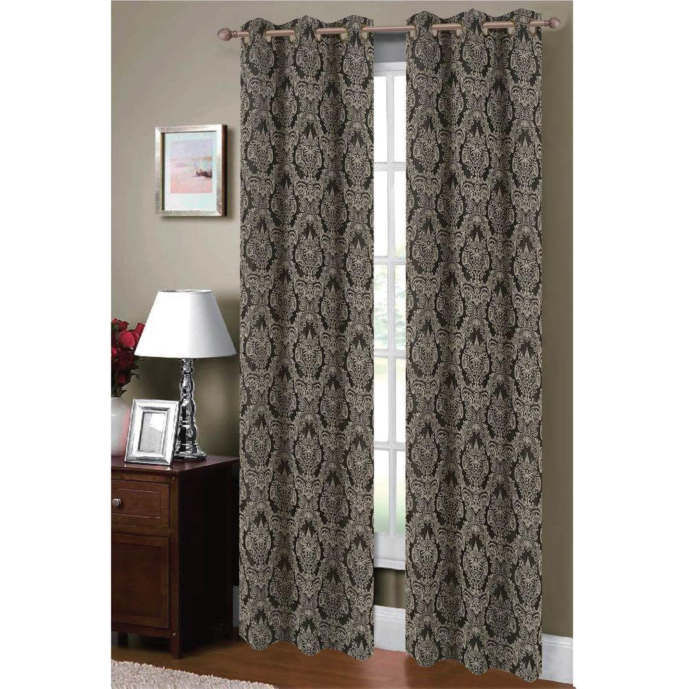 Eclipse Patricia Blackout Aubergine Grommet Curtain Panel, 84 in