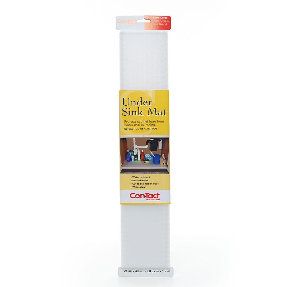 Xtreme Mats Beige Kitchen Depth Under Sink Cabinet Mat Drip Tray Clear Adjule Sink Shelf Liner