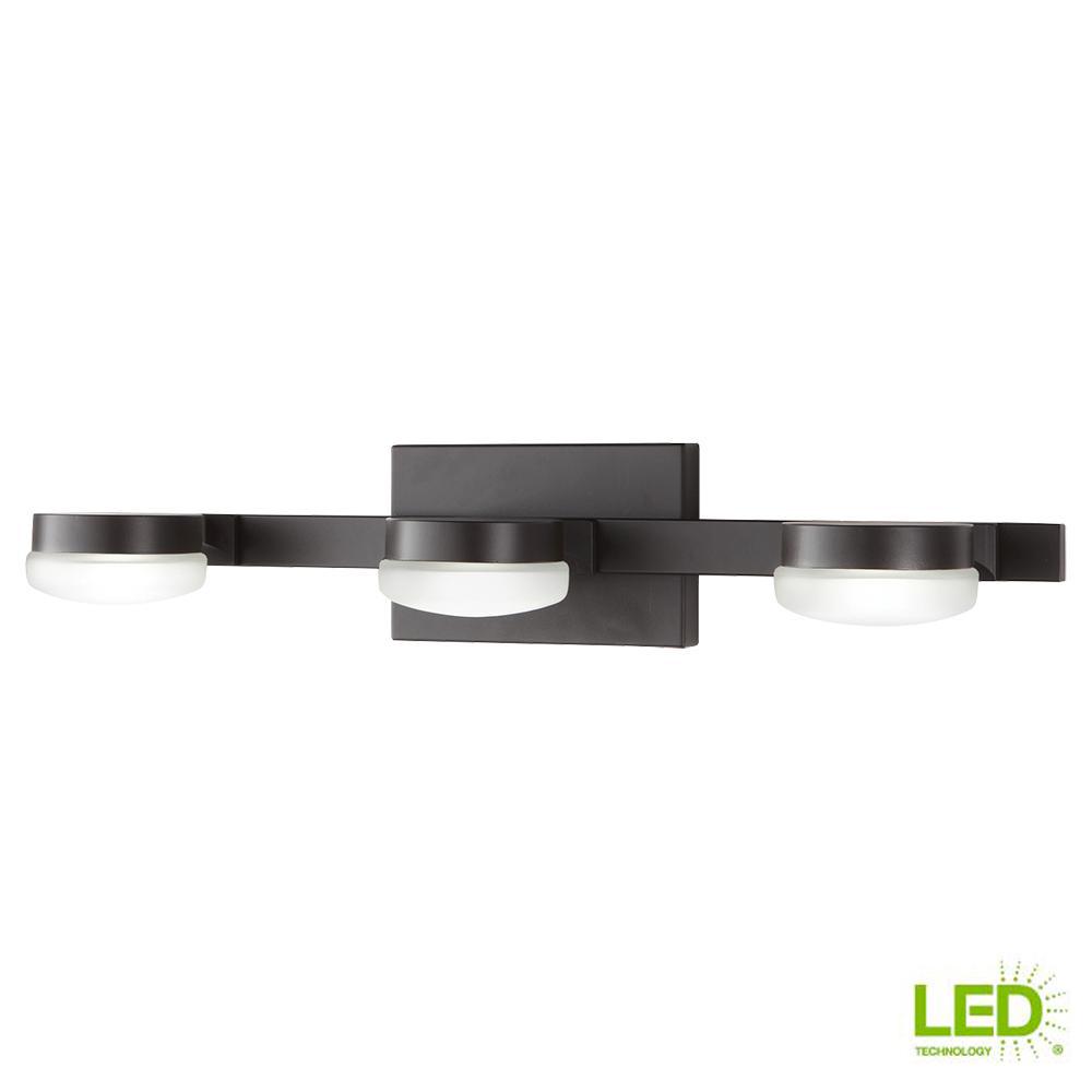 Home Decorators Collection 40 Watt Equivalent 3 Light Oil Rubbed Home Decorators Collection 40 Watt Equivalent 3 Light Oil Rubbed Bronze Integrated Led Vanity