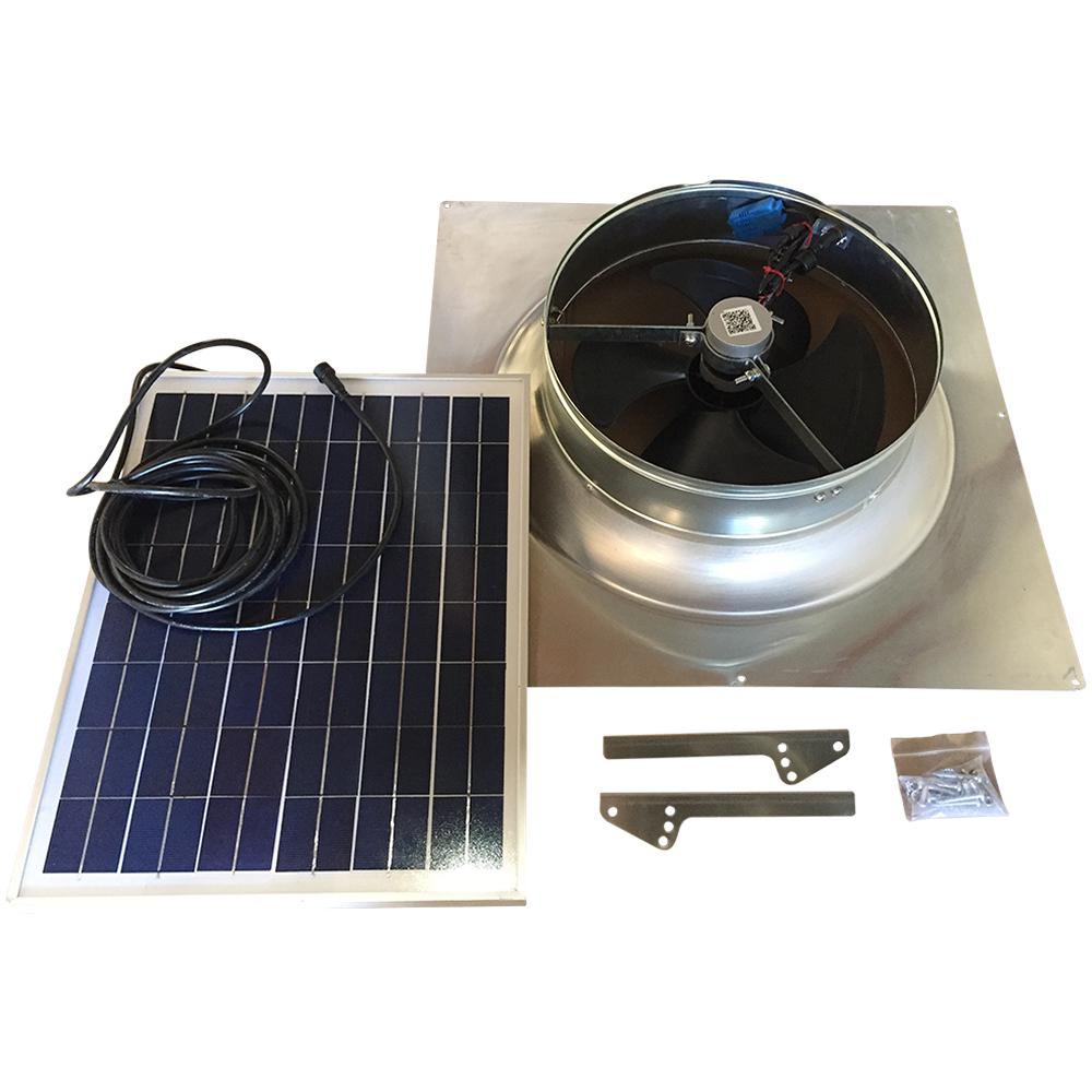 20-Watt 1,280 CFM Gable Mount Solar Powered Attic Fan