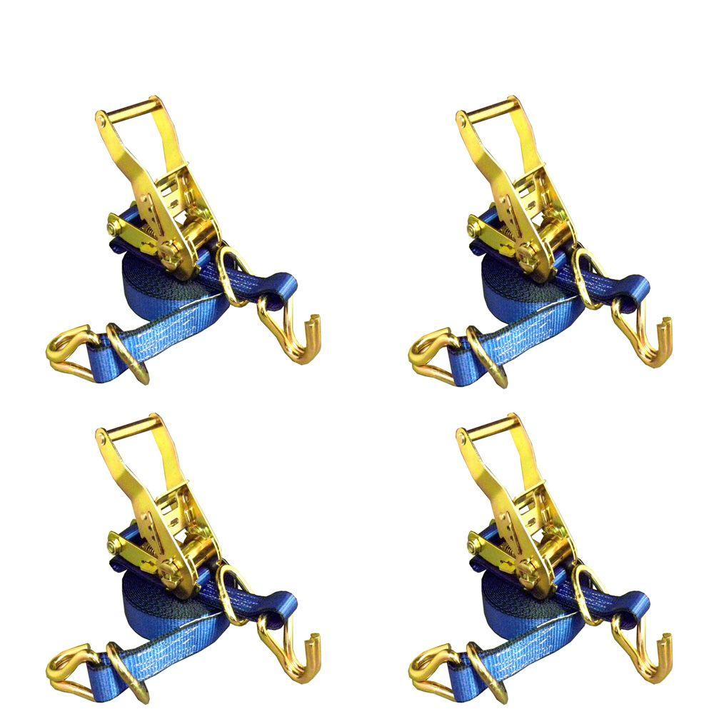 EVEREST 1 in. x 16 ft. Ratchet TieDown Strap with 3000 lbs. DRing