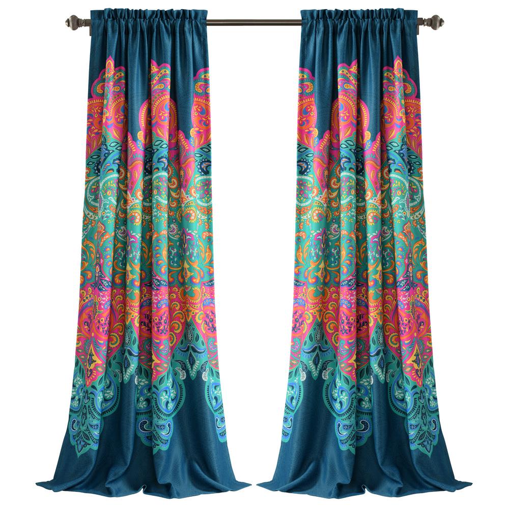 Yokii Floral Valances For Windows 18 L Room Darkening Tribal Chic Boho Valance Curtains Blackout Window Treatments For Kitchen Bedroom Living Room Decors W52 X L18 Colorful Draperies Curtains Home Kitchen