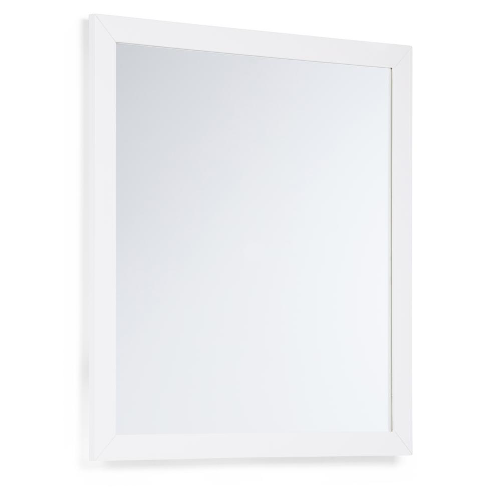 Simpli Home Chelsea 32 in. x 34 in. Bath Vanity Mirror in Grey-AXCMIR ...