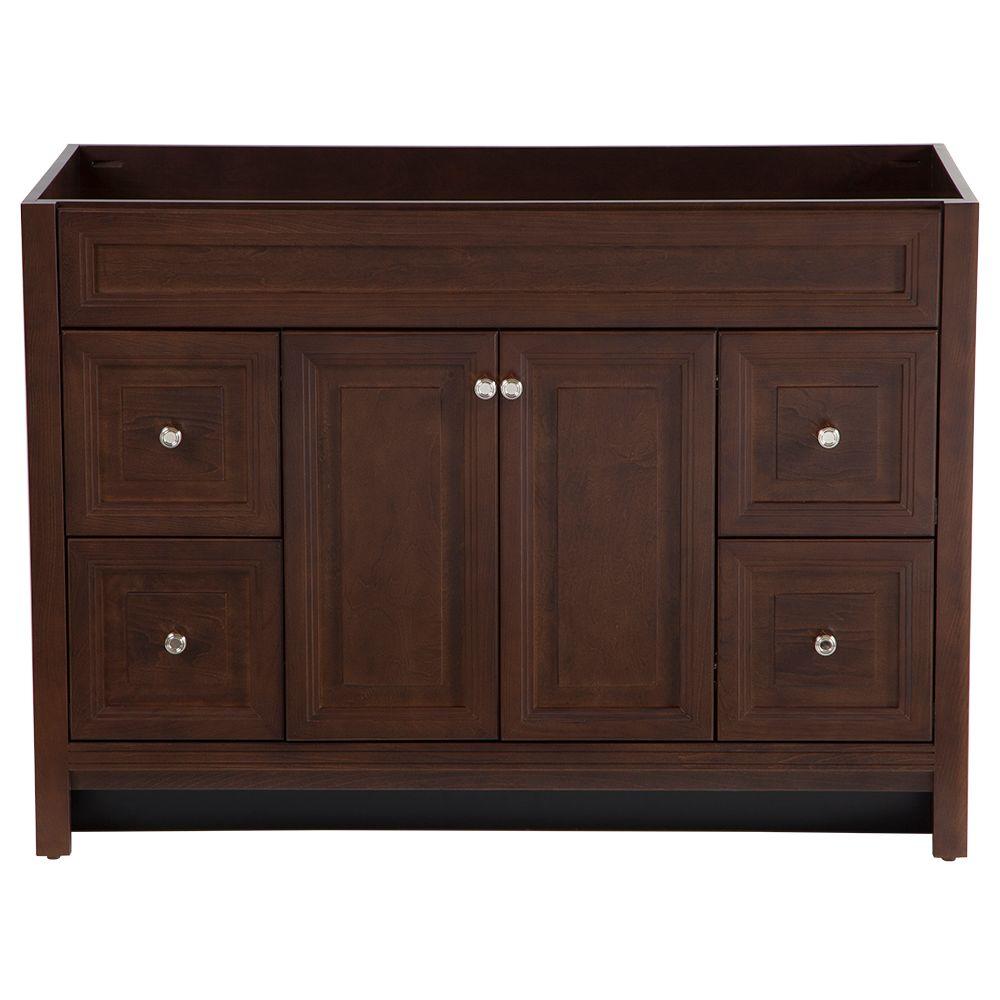 Home Decorators Collection Brinkhill 48 in. W x 34 in. H x 22 in. D Bath Vanity Cabinet Only in Cognac was $549.0 now $335.3 (39.0% off)