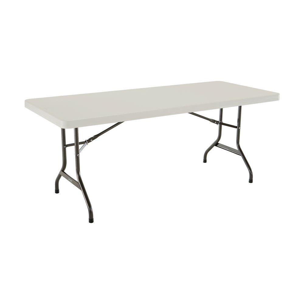 Lifetime Almond Folding Table 80382 The Home Depot Almond Folding Utility Table