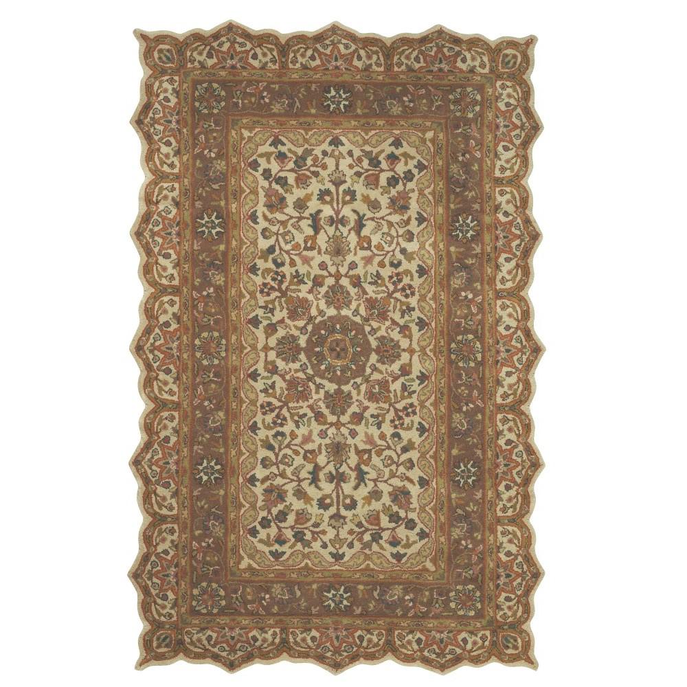 Home Decorators Collection Melanie Taupe/White 8 ft. x 10 ft. Area Rug
