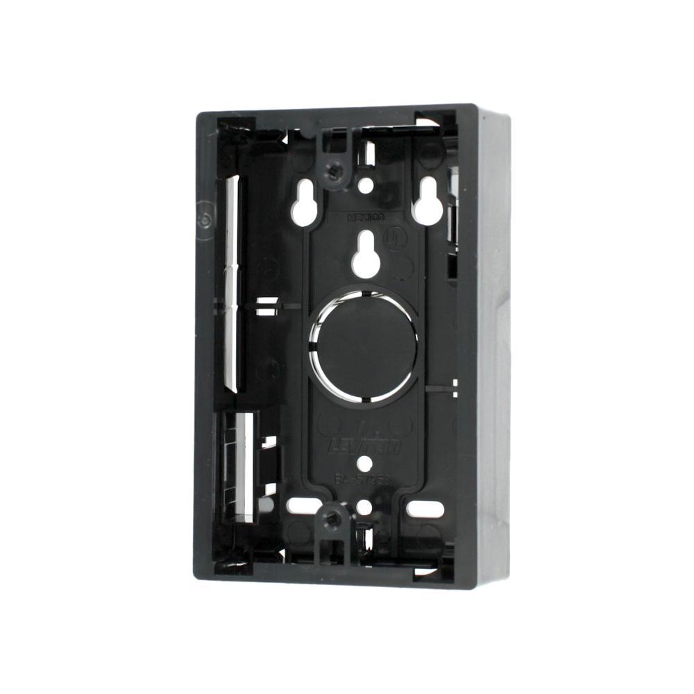 Leviton 1Gang 1.45 in. Box Depth Surface Mount Back Box, Black42777
